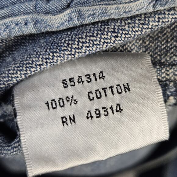 VTG 90s Coat Jacket Large Denim Oversized Puff Paint Embellished Southwestern - Picture 9 of 15